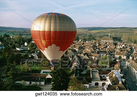 Hot-air-balloon over vineyards, France View Large Photo Image Stock Photography - Hot-air-balloon over vineyards, France. Fotosearch