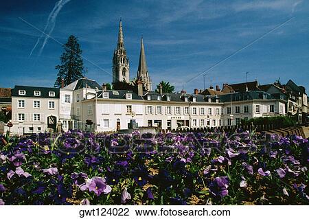 Low angle view of Chartres skyline, France View Large Photo Image Stock Image - Low angle view of Chartres skyline, France. Fotosearch