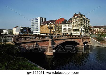 Arch bridge across a river, Hamburg, Germany View Large Photo Image Stock Image - Arch bridge across a river, Hamburg, Germany. Fotosearch