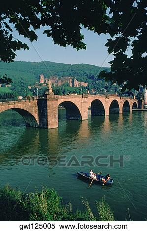 Arch bridge across a river, Neckar River, Heidelberg Castle, Heidelberg, Germany View Large Photo Image Stock Photography - Arch bridge across a river, Neckar River, Heidelberg Castle, Heidelberg, Germany. Fotosearch