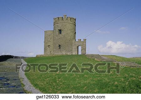 Castle on cliffs, Cliffs of Moher, Republic of Ireland View Large Photo Image Stock Image - Castle on cliffs, Cliffs of Moher, Republic of Ireland. Fotosearch