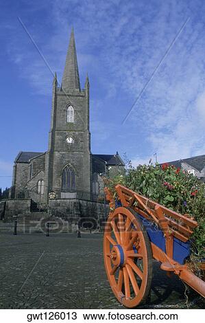 Close-up of a cart in front of a church, Clones County Monaghan, Republic of Ireland View Large Photo Image Stock Image - Close-up of a cart in front of a church, Clones County Monaghan, Republic of Ireland. Fotosearch