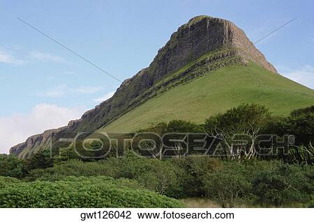 Stock Image - Low angle view of a hill, Limestone Masa, Benbulben County Sligo, Republic of Ireland. Fotosearch
