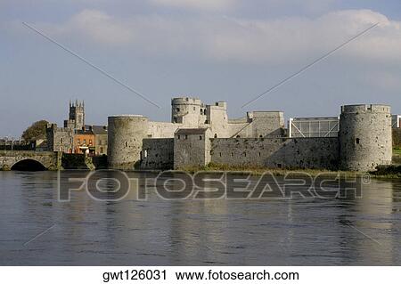 River in front of a castle, St. John's Castle, Limerick, Republic of Ireland View Large Photo Image Stock Image - River in front of a castle, St. John's Castle, Limerick, Republic of Ireland. Fotosearch