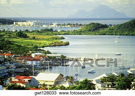 Overall view of Simpson Bay on the Dutch island of St, Maarten in the Caribbean. View Large Photo Image Stock Image - Overall view of Simpson Bay on the Dutch island of St, Maarten in the Caribbean.. Fotosearch