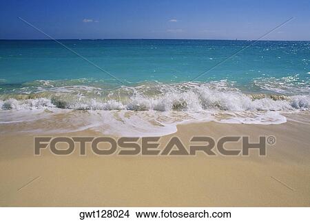 Picture - Seascape from a beach, St. Martin, Leewards Islands, Caribbean. Fotosearch