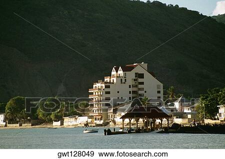 View of hotel on beach on the island of St. Maarten. View Large Photo Image Stock Photo - View of hotel on beach on the island of St. Maarten.. Fotosearch