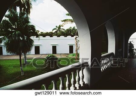 High angle view of a lawn from a balcony, Old San Juan, Puerto Rico View Large Photo Image Stock Image - High angle view of a lawn from a balcony, Old San Juan, Puerto Rico. Fotosearch
