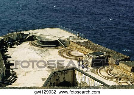 Stock Image - High angle view of El Morro Fort, San Juan, Puerto Rico. Fotosearch