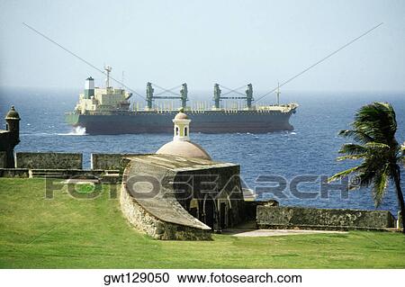 Side view of El Morro Fort, San Juan, Puerto Rico View Large Photo Image Stock Image - Side view of El Morro Fort, San Juan, Puerto Rico. Fotosearch