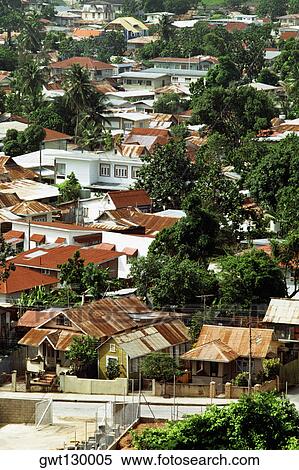 Aerial view of a residential area on a sunny day, Trinidad View Large Photo Image Stock Photography - Aerial view of a residential area on a sunny day, Trinidad. Fotosearch