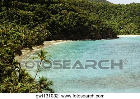 High angle view of a coast, St. John, U. S. Virgin Islands View Large Photo Image Stock Image - High angle view of a coast, St. John, U. S. Virgin Islands. Fotosearch