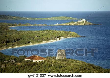 High angle view of a coastline, St. Croix, U. S. Virgin Islands View Large Photo Image Stock Photo - High angle view of a coastline, St. Croix, U. S. Virgin Islands. Fotosearch