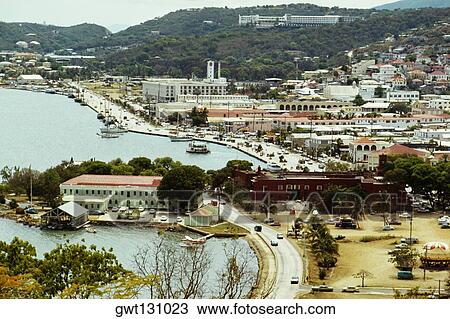 High angle view of Charlotte Amalie, St. Thomas, U. S. Virgin Islands View Large Photo Image Stock Image - High angle view of Charlotte Amalie, St. Thomas, U. S. Virgin Islands. Fotosearch