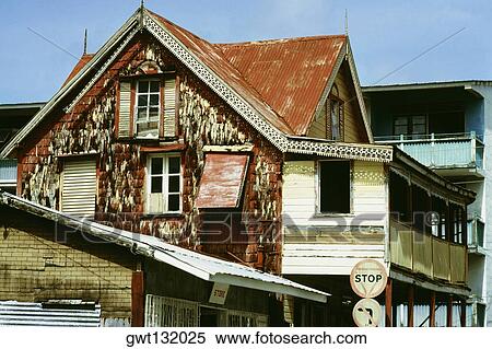 A weatherworn house in the town of Castries, St. Lucia View Large Photo Image Stock Photography - A weatherworn house in the town of Castries, St. Lucia. Fotosearch