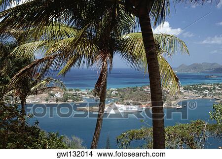 An exotic seascape, St. Lucia View Large Photo Image Picture - An exotic seascape, St. Lucia. Fotosearch