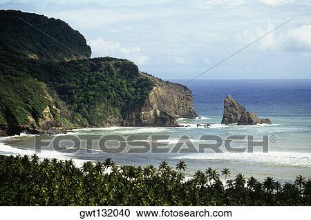 High angle view of a gentle surf breaking on a seashore, St. Lucia, Caribbean View Large Photo Image Stock Image - High angle view of a gentle surf breaking on a seashore, St. Lucia, Caribbean. Fotosearch