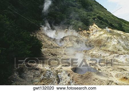 View of an active sulphur volcano on the island of St. Lucia View Large Photo Image Stock Image - View of an active sulphur volcano on the island of St. Lucia. Fotosearch