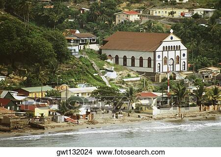View of Castries, the capital and major port of St. Lucia View Large Photo Image Picture - View of Castries, the capital and major port of St. Lucia. Fotosearch