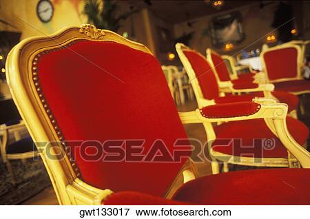 Close-up of chairs in a restaurant, Amsterdam, Netherlands View Large Photo Image Stock Photo - Close-up of chairs in a restaurant, Amsterdam, Netherlands. Fotosearch