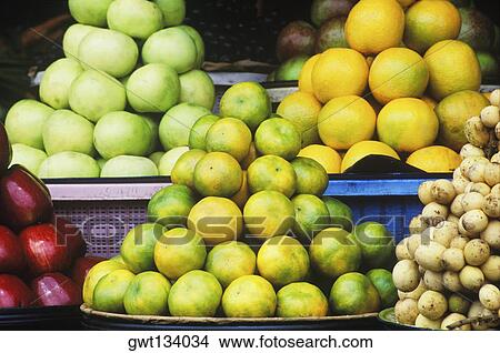 Close-up of fruit in a market stall, Bali, Indonesia View Large Photo Image Picture - Close-up of fruit in a market stall, Bali, Indonesia. Fotosearch