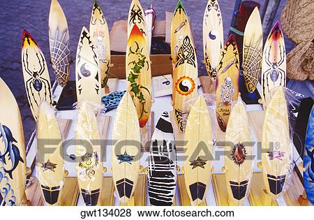 Close-up of models of surfboats in a store, Bali, Indonesia View Large Photo Image Stock Photo - Close-up of models of surfboats in a store, Bali, Indonesia. Fotosearch