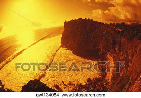 High angle view of rock formations along the sea, Bali, Indonesia View Large Photo Image Picture - High angle view of rock formations along the sea, Bali, Indonesia. Fotosearch