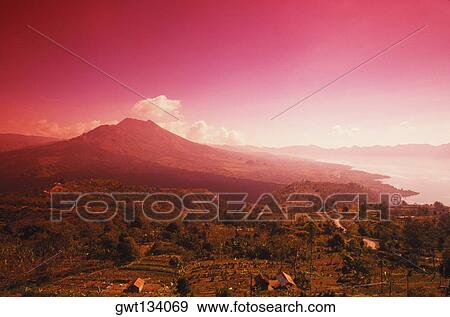 Panoramic view of a landscape, Bali, Indonesia View Large Photo Image Stock Photo - Panoramic view of a landscape, Bali, Indonesia. Fotosearch