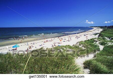 High angle view of tourist on the beach, Cape Cod, Massachusetts, USA View Large Photo Image Stock Image - High angle view of tourist on the beach, Cape Cod, Massachusetts, USA . Fotosearch