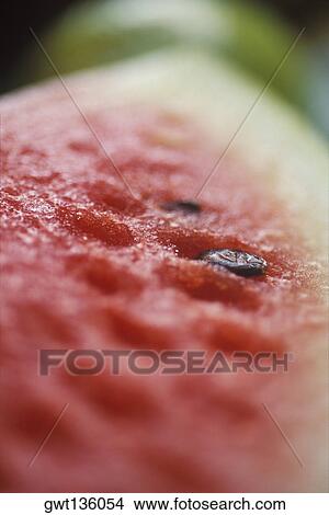 Picture - Close-up of a watermelon. Fotosearch