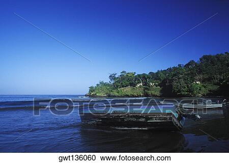 Fishing boat on the beach, Caribbean View Large Photo Image Stock Image - Fishing boat on the beach, Caribbean. Fotosearch