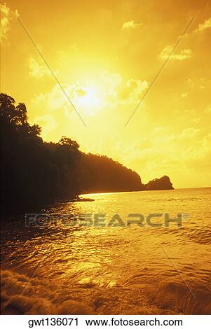 Silhouette of hills on the beach, Caribbean View Large Photo Image Stock Image - Silhouette of hills on the beach, Caribbean. Fotosearch