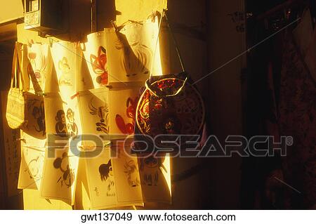 Sketch posters in a market stall, China View Large Photo Image Stock Photo - Sketch posters in a market stall, China. Fotosearch