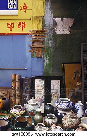 Display of ceramics souvenirs, Hong Kong, China View Large Photo Image Stock Photography - Display of ceramics souvenirs, Hong Kong, China. Fotosearch