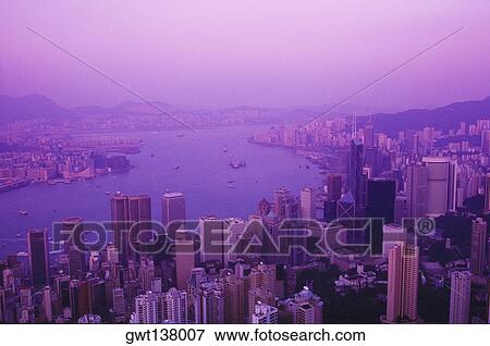 High angle view of buildings in a city, Hong Kong, China View Large Photo Image Stock Photo - High angle view of buildings in a city, Hong Kong, China. Fotosearch