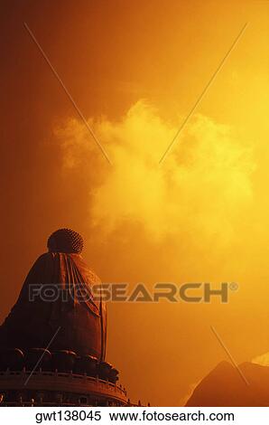 Stock Photography - Low angle view of the statue of Buddha, Po Lin Monastery, Hong Kong, China. Fotosearch