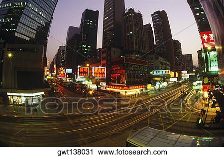 Traffic moving on the road, Hong Kong, China View Large Photo Image Stock Image - Traffic moving on the road, Hong Kong, China. Fotosearch
