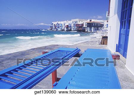 Stock Image - Buildings at the waterfront. Fotosearch