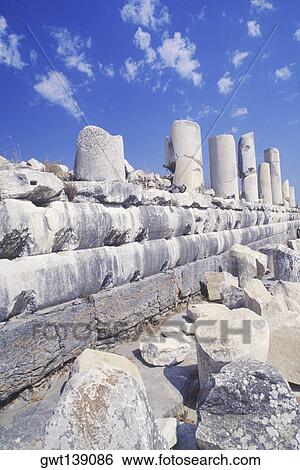 Columns at an old ruin View Large Photo Image Stock Photograph - Columns at an old ruin. Fotosearch