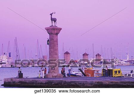 Stock Photography - Group of people on a pier. Fotosearch