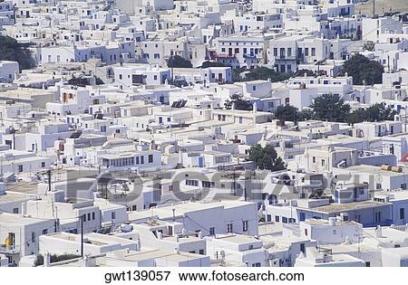 High angle view of buildings in a city View Large Photo Image Stock Photo - High angle view of buildings in a city. Fotosearch