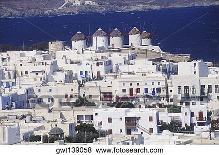 Stock Photo - High angle view of buildings in a city. Fotosearch