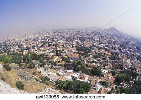 High angle view of buildings in a city View Large Photo Image Stock Photography - High angle view of buildings in a city. Fotosearch