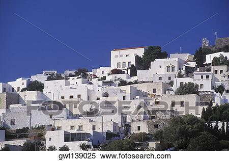 Stock Photography - Houses on a hill. Fotosearch