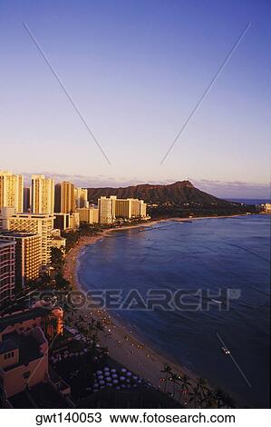 High angle view of buildings at the waterfront, Hawaii, USA View Large Photo Image Stock Image - High angle view of buildings at the waterfront, Hawaii, USA. Fotosearch