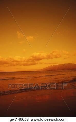 Stock Photo - Panoramic view of the sea, Hawaii, USA. Fotosearch