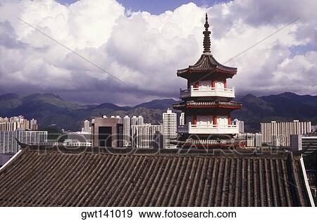 High section view of a temple, Hong Kong, China View Large Photo Image Stock Photo - High section view of a temple, Hong Kong, China. Fotosearch