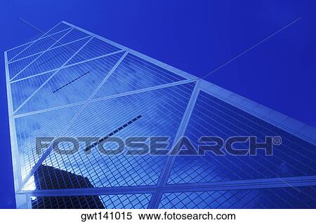 Low angle view of a skyscraper, Hong Kong, China View Large Photo Image Stock Photography - Low angle view of a skyscraper, Hong Kong, China. Fotosearch
