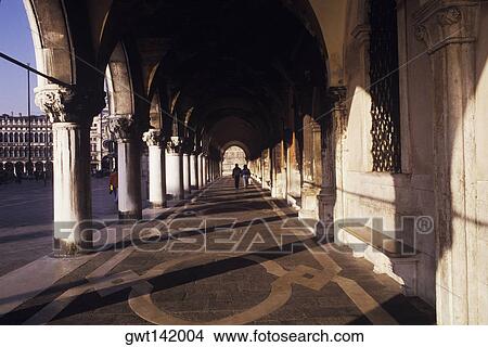 Columns of a palace, Doges Palace, Venice, Veneto, Italy View Large Photo Image Picture - Columns of a palace, Doges Palace, Venice, Veneto, Italy. Fotosearch