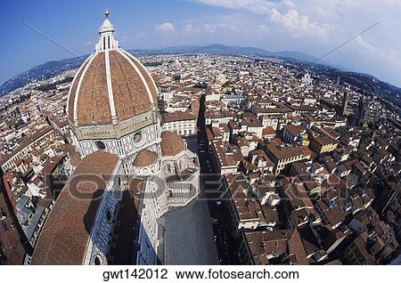 High angle view of Duomo Santa Maria Del Fiore, Florence, Italy View Large Photo Image Stock Image - High angle view of Duomo Santa Maria Del Fiore, Florence, Italy. Fotosearch
